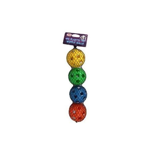 JMK 07035 Plastic Pet Wiffle Balls 4 Piece Package
