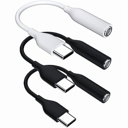 3 Pack USB C to 3.5mm Headphone Adapter for iPhone 16 Pro Max 15 Plus iPad Pro, USB Type C to Aux Audio Dongle Cable 3.5mm Earbuds Jack Converter Cord for Samsung Galaxy S25 S24 Ultra S23 FE A54 A35