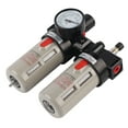 thumbnail image 2 of Air Compressor Oil Water Separator, PT 1/4 Air Pressure Filter Gauge Oil Water Filter Compressor Filter Gauge Trap Tools Kit, 2 of 8