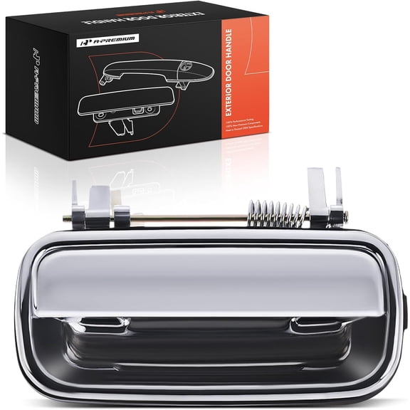 A-Premium Rear Right Passenger Side Exterior Door Handle Compatible with Toyota 4Runner 1990-1995, Pickup 1989-1995, Chrome