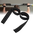 thumbnail image 3 of Powerlifting Strap, Comfortable 1 Pair 61x4.5cm Weight Lifting Straps  for Rowing Black, 3 of 8