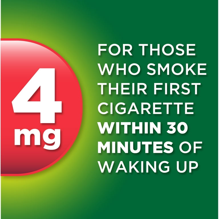 Equate Coated Nicotine Polacrilex Gum 4 mg, Mint Flavor, 20 Count, Compare  to Nicorette® Gum Active Ingredient