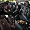 thumbnail image 4 of KUIFORTI Eagle Flag 14 Pcs Seat Covers for Car Auto Center Console Armrest Pad Steering Wheel Cover Wristlet Keychain Cars Interior Automotive Fits Most Cars, Sedans, SUVs, 4 of 7