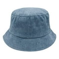 thumbnail image 2 of UTSJKR Everyday Corduroy Bucket Hat Unisex Trendy Soft Warm Lightweight Outdoor Fisherman Fun Vacation Getaway Light Blue, 2 of 2