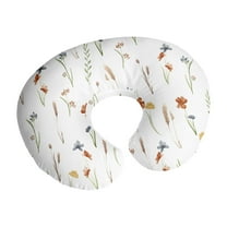 Sweet Jojo Designs Watercolor Floral Garden Sage Green Girl Nursing Pillow Cover Case (Pillow Not Included)