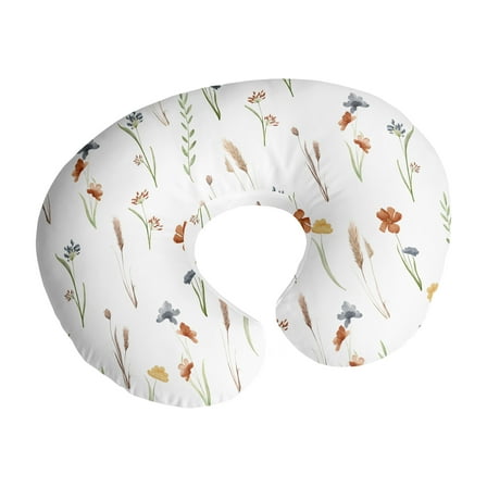 Sweet Jojo Designs Watercolor Floral Garden Sage Green Girl Nursing Pillow Cover Case (Pillow Not Included)