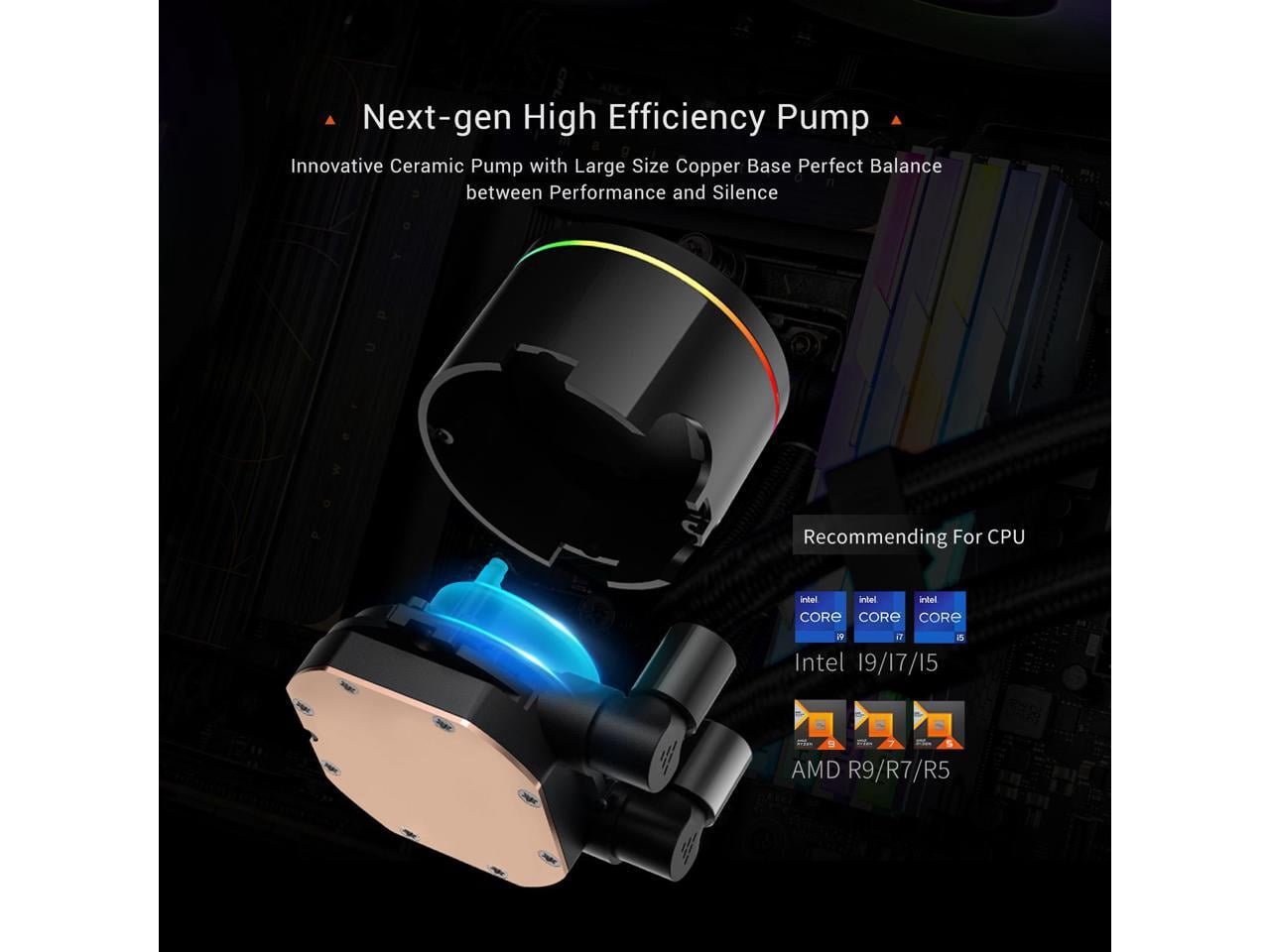 PCCOOLER CPS DA360 Pro ARGB Digital AIO CPU Liquid Cooler, 360mm