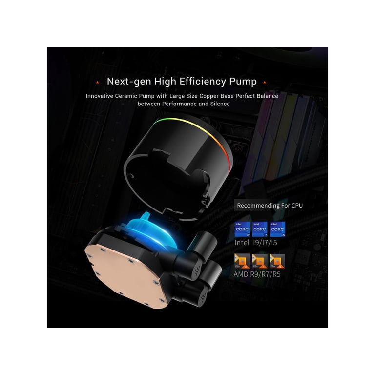 PCCOOLER CPS DA360 Pro ARGB Digital AIO CPU Liquid Cooler, 360mm