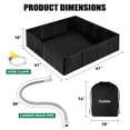 thumbnail image 4 of Sartén de ducha exterior Thallike con base de PVC plegable de 104 x 104 x 25 cm, 4 of 7