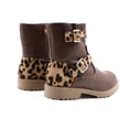 thumbnail image 4 of GJPBGK Women Boots Brown Ankle Boot with Side Zipper Low Chunky Heel Boots Casual Fall & Winter Black Walking Boots, 4 of 12