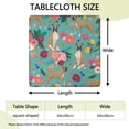 thumbnail image 2 of BoxerDog and Pioneer Flower Square Fitted Tablecloth with Elastic Edge,Square Table Cover,Washable Elastic Table Cover for Home Kitchen Party Decor 34"x34", 2 of 6