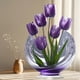 thumbnail image 5 of Decoración de escritorio acrílica con tulipanes morados, 5 of 7