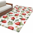 thumbnail image 6 of Red Strawberry Kitchen Runner Rug 2.7x5 Washable Runners for Hallway Non Slip Summer Fruits Farmhouse Leaves Floral Rustic Large Area Rug Indoor Floor Carpet for Bathroom Laundry Entryway Bedroom, 6 of 8