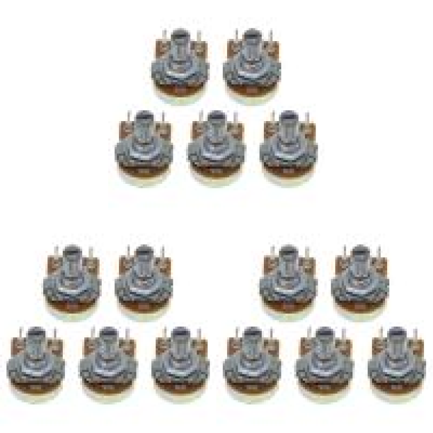 Potenciómetro Lineal WH148 5 Piezas Resistencia Giratorio 15 Mm (2 K)