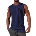 thumbnail image 2 of Men Summer Split Side Loose Fit Athletic Workout Tank Top Extended Length Hop Graphic Print Muscle Tee, 2 of 4