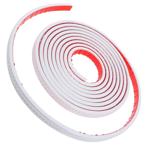 WORGEOUS  Flexible Molding Trim Self Adhesive Crown Desktop Decoration Handmade Bookshelves White