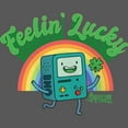 thumbnail image 2 of Girl's Adventure Time Feelin' Lucky BMO  Graphic Tee Black Small, 2 of 4