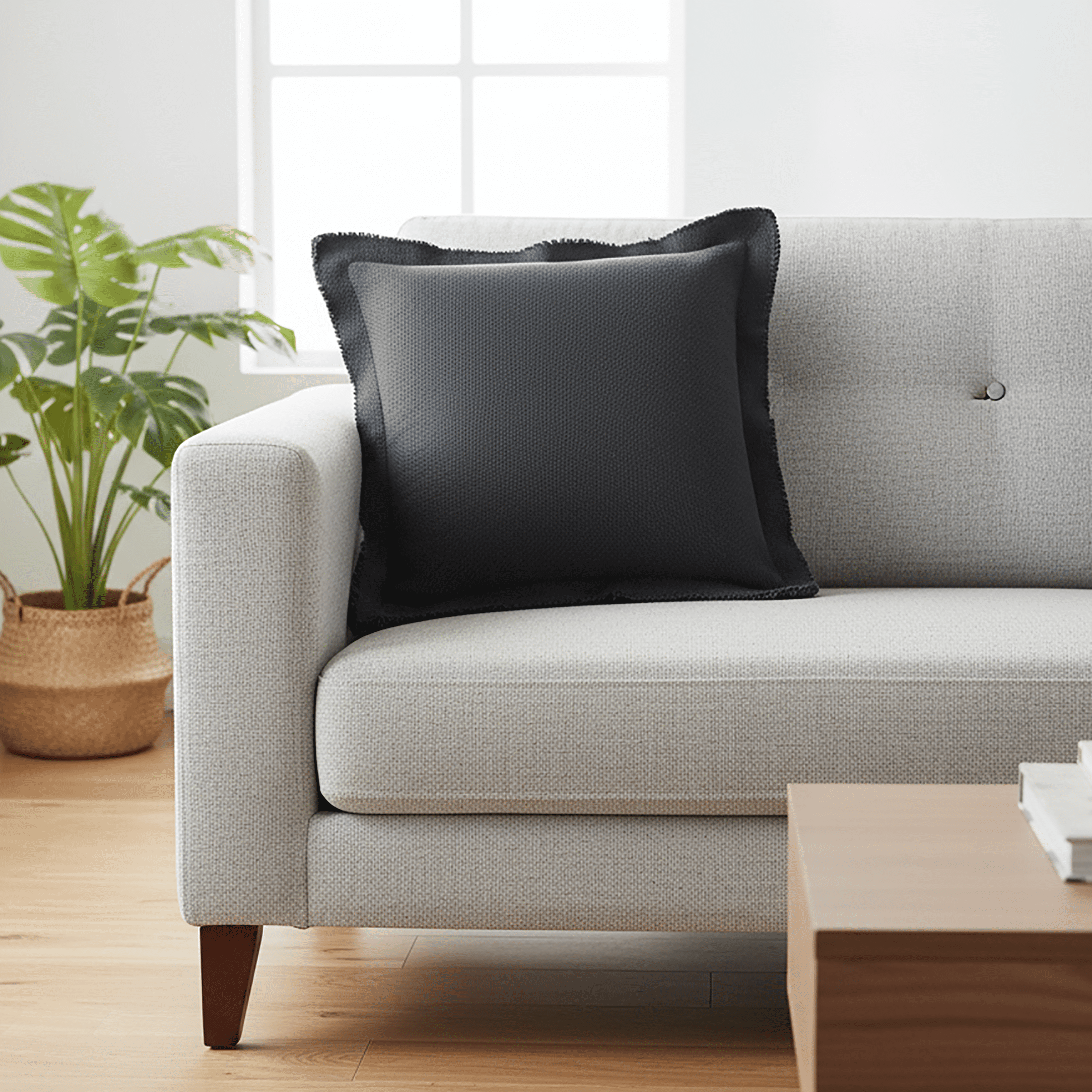 Better Homes & Gardens 24" x 24" Blake Bi-Flange Throw Pillow Cover, Grey Shadow