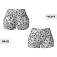 thumbnail image 5 of Fotbe Mallard Ducks Wild Birds1 Seamless Shorts, Womens Workout Shorts High Waist Stretch Booty Short for Gym/Yoga/Running/Biking-X-Large, 5 of 9