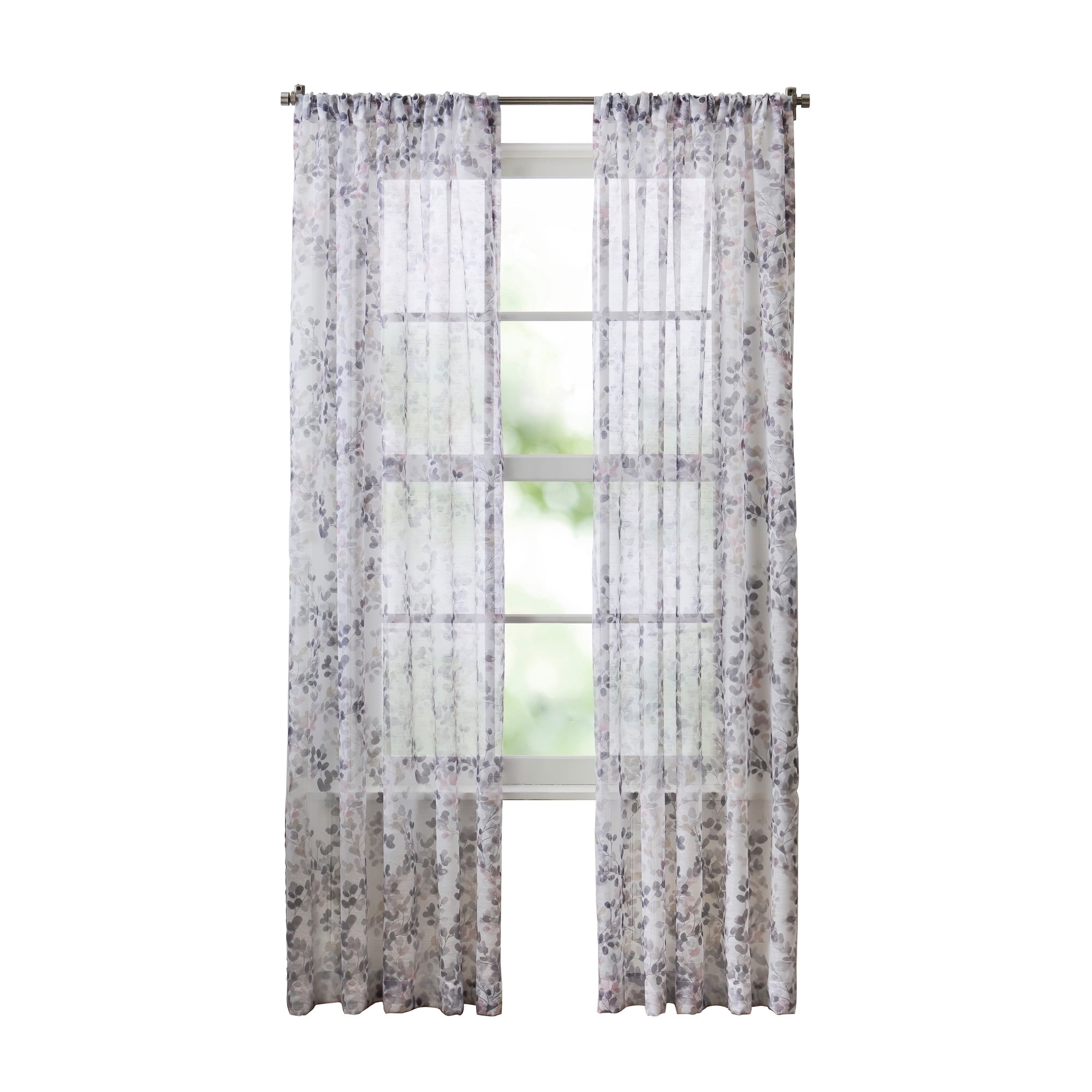 Martha Stewart Central Park Curtain Panel Pair, Multicolor, Pole Top, Sheer, Indoor, Adult, 2 Piece Set, 50" x 84"