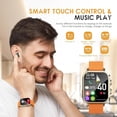 thumbnail image 4 of Reloj inteligente W@nyou de 1,96" resistente al agua con rastreador de actividad y audífonos, 4 of 7