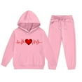 thumbnail image 4 of Avrntaa Boys Girls 2 Piece Sweat Set Casual Hoodie and Jogger Outfit Matching Baggy Tracksuit for Children 2-14Y, 4 of 5