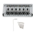 thumbnail image 2 of Electric Guitar Bridge Kit, 6 String Electric Guitar Bridge Kit Fixed Hardtail Bridge Brass Through Body Non Tremolo Guitar Bridge with Wrench for ST or for TL Style Guitars, 2 of 7