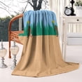 thumbnail image 3 of Blue Bigfoot and Guitar Pattern Blanket,Comfortable Soft Flannel Throw Blanket,All Season,Warm Lightweight Blankets for Sofa Bed Couch Living Room Chair,50"x60", 3 of 4