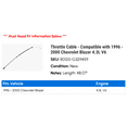 thumbnail image 2 of Throttle Cable - Compatible with 1996 - 2000 Chevy Blazer 4.3L V6 1997 1998 1999, 2 of 2
