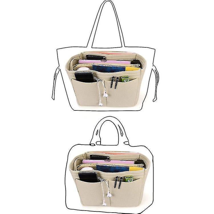 Purse Organizer Insert Felt Bag Organizer Handbag Tote Shaper Fo Walmart