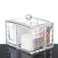 thumbnail image 4 of Cotton Pads Holder Makeup Organizer Clear Acrylic Pattern Cleaning Pad Holder and Swab Storage Canisters, 4 of 7
