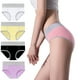 thumbnail image 2 of Qarigey 5 piezas de ropa interior de mujer de cintura alta sin costuras, bragas simples, cintura elástica, calzoncillos, abertura de pierna Ropa interior Negro SG, 2 of 6