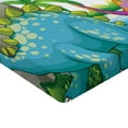 thumbnail image 2 of Ambesonne Nature Fitted Sheet, Dinosaurs in the Jungle, Twin XL Size, Multicolor, 2 of 3