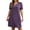 Purple, variant on Efsteb Mini Dresses for women Summer Ribbed V-Neck Short Sleeve Casual Shirts Dress Loose Fit Textured Knit Dress for Everyday (Blue,XXL)