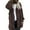 Coffee, variant on LYXSSBYX Women Long Sleeve Shacket Jacket Hot Sale Women's Oversized Open Front Hooded Draped Pockets Cardigan Coat