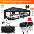 thumbnail image 5 of SANOPY 10 x 30 FT Canopy Party Tent with 5 Walls 10x30 Pop Up Tent for Parties Waterproof UPF 50+ Outdoor Commercial Event Tent for Party Backyard Gazebo Canopy with Sidewalls & Sandbags, 5 of 8