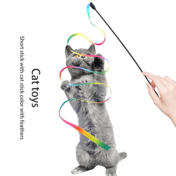 20pcs Cat Teaser Ribbon Divertido juguete interactivo para mascotas (L)