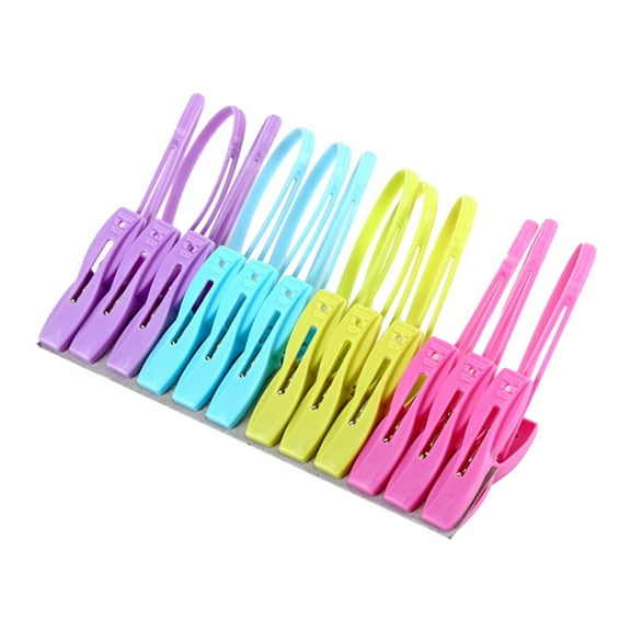 Midsumdr Shower Door Hooks Laundry Clothes Pins Hanging Pegs Clips Plastic Hangers Racks Clothespins 24Pcs Towel Hooks Shower Hooks For Towels