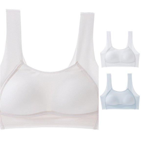 JCCXIN Big Girls Training Bras Padded Wireless Junior Sports Bras Soft Seamless Cami Elastic Wide Strap School Everyday Comfort Breathable Bralette,Pink,12-13 Years