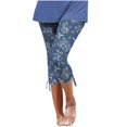 thumbnail image 1 of Womens Relaxed Fit Cargo Pants by Generic XL Solid Black Casual Capris, Drawstring, Cropped, Lightweight, 1 Count, 1 of 5