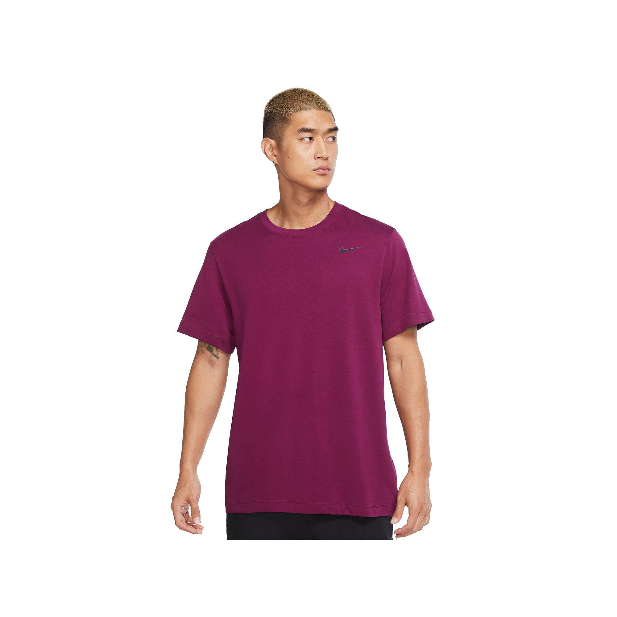 Nike Dri-FIT Men's Fitness T-Shirt, Sangria, M -