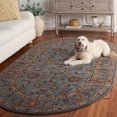 thumbnail image 4 of Safavieh Heritage Leinster Oriental Wool Area Rug, Blue, 7'6" x 9'6" Oval, 4 of 13