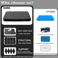 thumbnail image 6 of Innovative Gel Seat Cushion for Long Sitting, Large and Thick, Seat Cushion for Back, Sciatica, Tailbone, Hip Pain Relief, Used for Office, Wheelchair, Car, Recliner, Truck, Stadium.(Black), 6 of 6