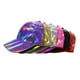 thumbnail image 5 of Gorra de béisbol multicolor de cuero PU para mujer - Ajustable, ligera, estilo informal, unisex para la playa/deporte, 5 of 7