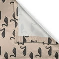 thumbnail image 3 of Ambesonne Swan Kitchen Curtains, Wild Aquatic Birds on Pastel, 55"x30", Pale Peach Dark Taupe, 3 of 3