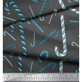 thumbnail image 3 of Soimoi Gray Poly Georgette Fabric Candy Stick Kids Decor Fabric Printed Yard 42 Inch Wide, 3 of 3