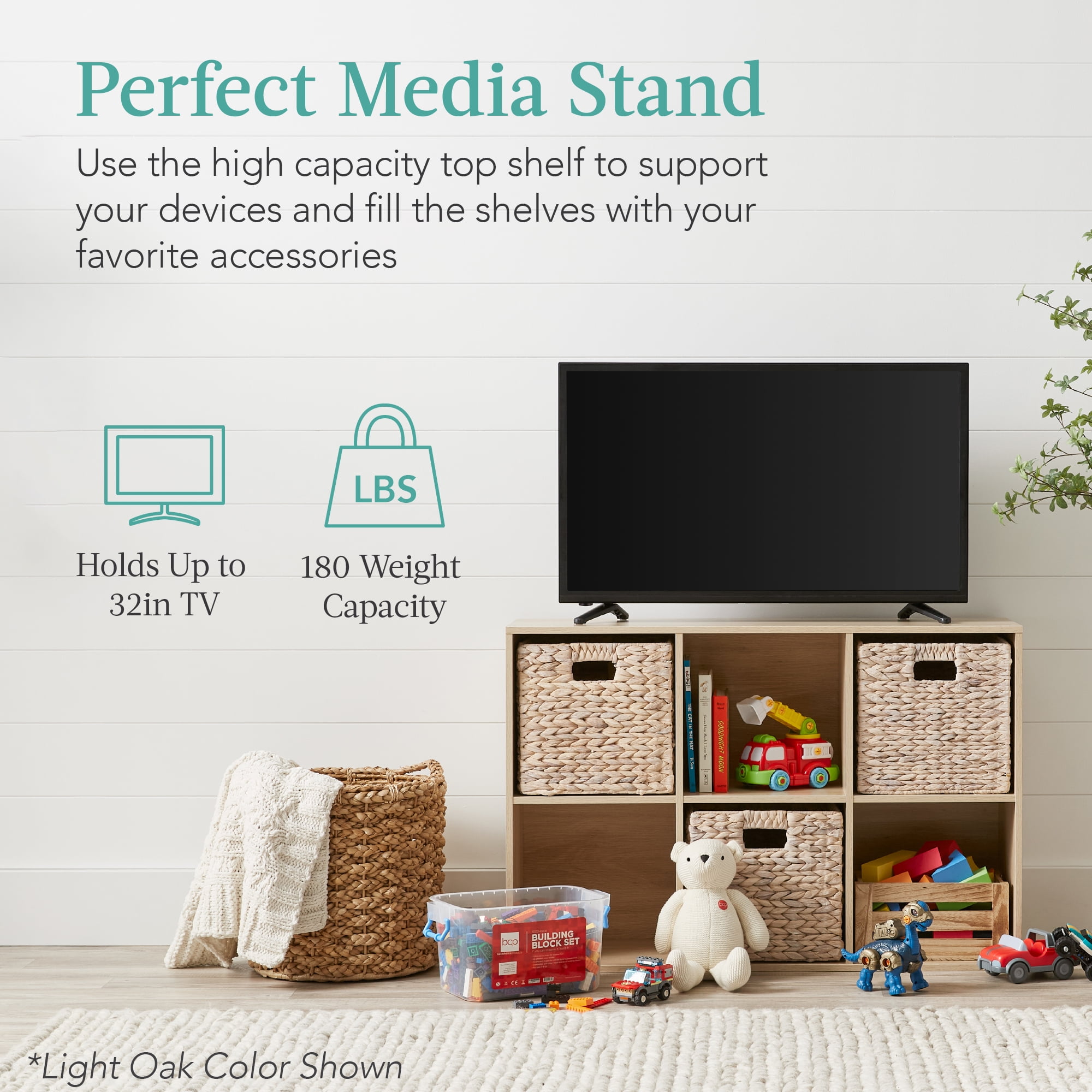 Best Choice Products 6-Cube Bookshelf, 11in Display Storage System, Organizer w/ Removable Back Panels - Black