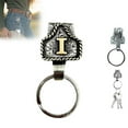 thumbnail image 4 of Cowboy Letter Keychain, Handmade Cow Tag Belt Key Holder Metal A-Z Initial Western Cowboy Keychain for Pocket or Belt, 4 of 4