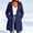 Navy, variant on MOONDU Women's Puffer Jacket Quilted Hooded Zip Up Mid Length Snap Button Lightweight Warm Winter Coat with Pockets Casual Fall Winter Daily Wear