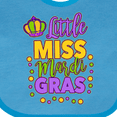 thumbnail image 4 of Inktastic Little Miss Mardi Gras with Crown and Dots Girls Baby Bib, 4 of 4